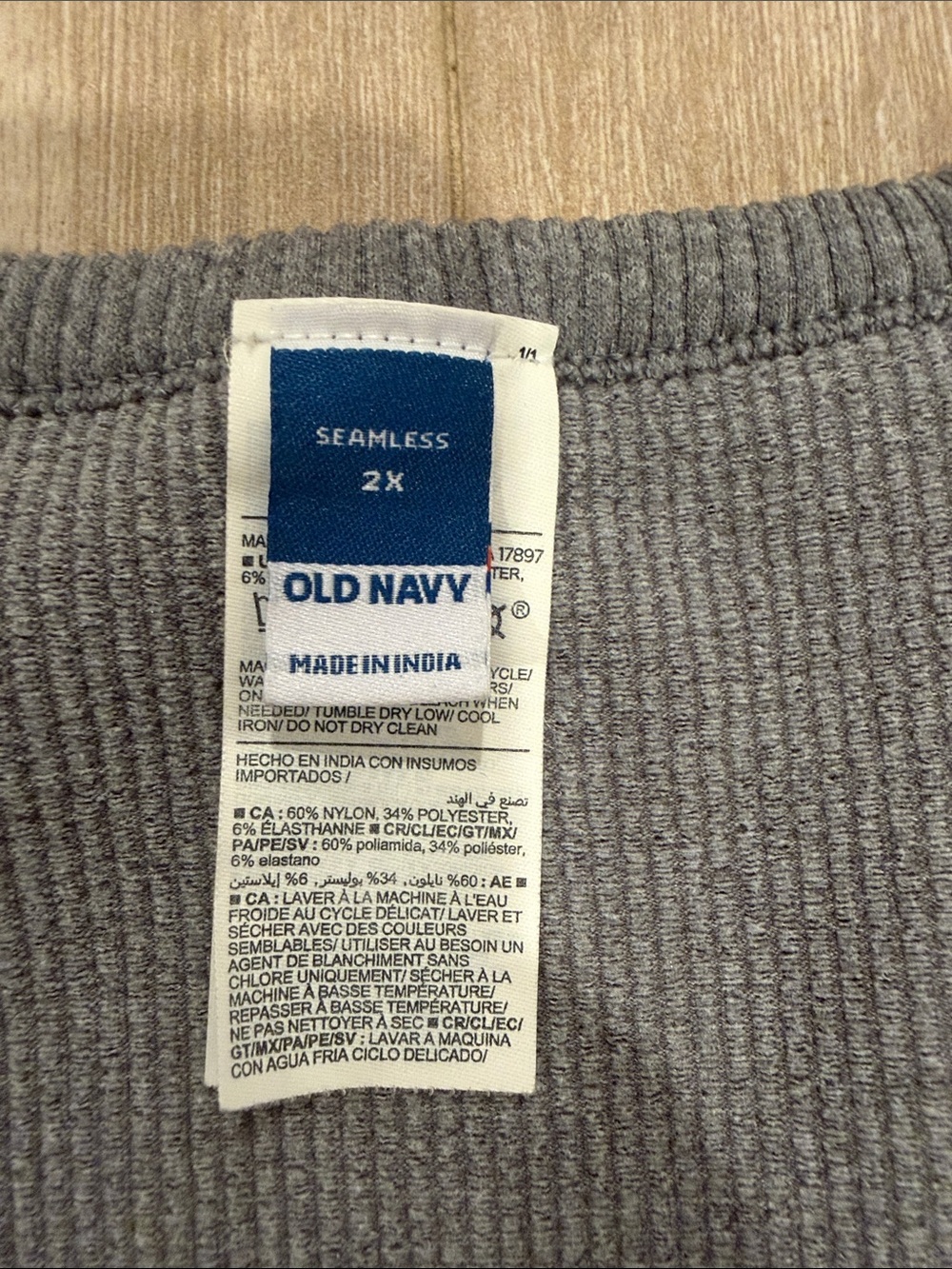 Old Navy Gray Ribbed Tank Top - Picture 2 of 3